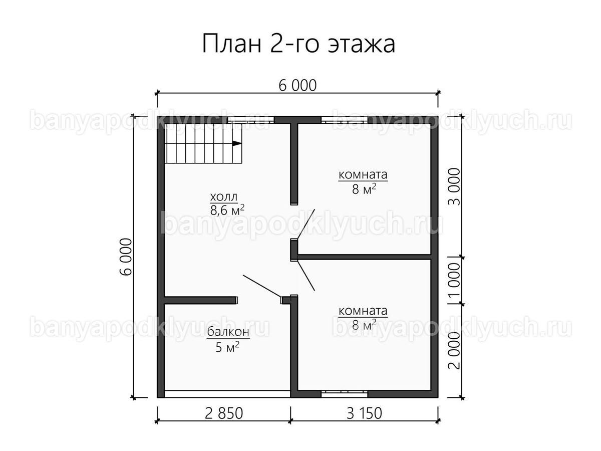 Баня из бруса 8x6 м Баня из бруса 8x6 м